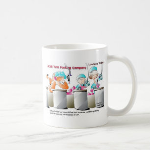 Katze in Fischfabrik Lustige Geschenke & Sammlerst Kaffeetasse