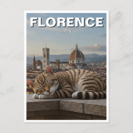 Katze in Florenz Italien Duomo Travel Postkarte