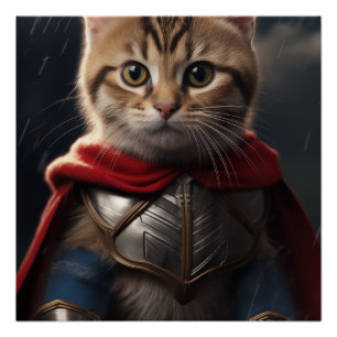 Katze in ihrem Aussehen Poster
