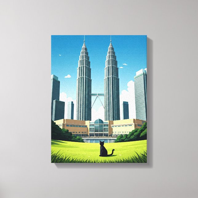 Katze in Kuala Lumpur Malaysia Leinwanddruck (Vorderseite)