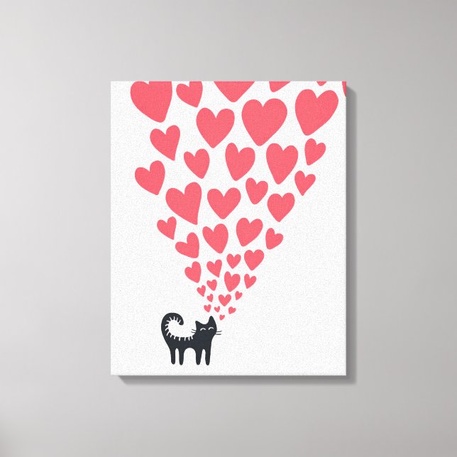 Katze in Liebe Leinwanddruck (Vorderseite)