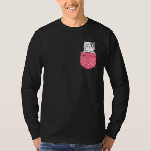 Katze In Meiner Tasche Pinke Pünktchen Taschenkatz T-Shirt