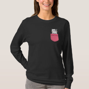 Katze in meiner Tasche Rosa Tupfen Taschenkatze T-Shirt
