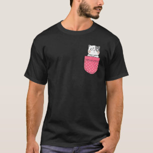 Katze in meiner Tasche rosa Tupfen Taschenkatze T-Shirt