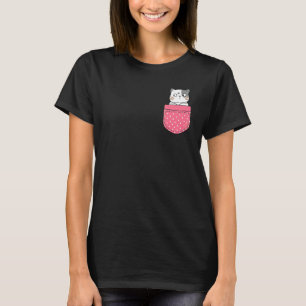 Katze in meiner Tasche Rosa Tupfen Taschenkatze T-Shirt