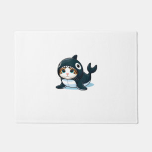 Katze in Orca Kostüm Fußmatte