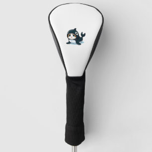 Katze in Orca Kostüm Golf Headcover