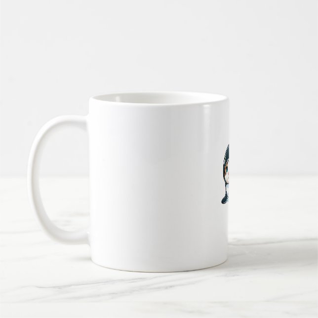Katze in Orca Kostüm Kaffeetasse (Links)