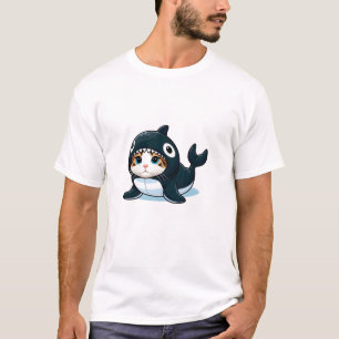 Katze in Orca Kostüm T-Shirt