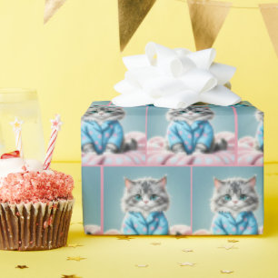 Katze in Pajamas Geschenkpapier