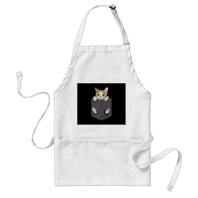 Katze in Pocket ändern | Niedlicher Katzenüberzug  Schürze (Vorne)