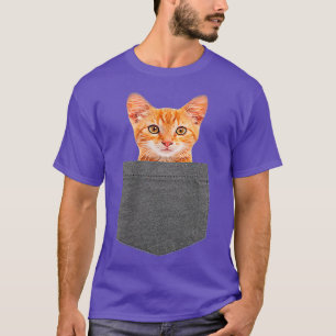 Katze in Pocket für Frauen, Männer, Jungen, Mädche T-Shirt