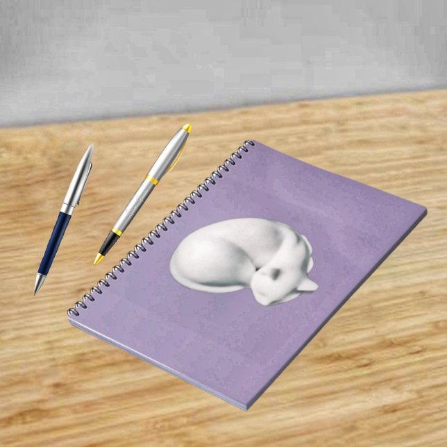Katze in Position-3 Notizblock (An unusual, yet lovely, design for a spiral notebook!)