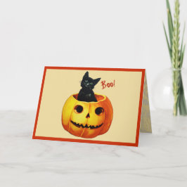 Katze in Pumpkin Dankeskarte