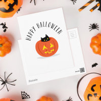 Katze in Pumpkin glücklich Halloween