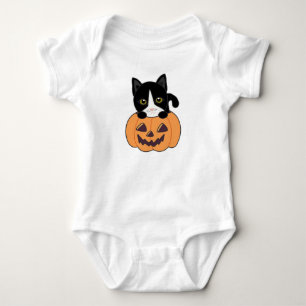 Katze in Pumpkin Sweet Cats Happy Halloween Baby B Strampler