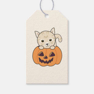 Katze in Pumpkin Sweet Cats Happy Halloween Gesche Geschenkanhänger