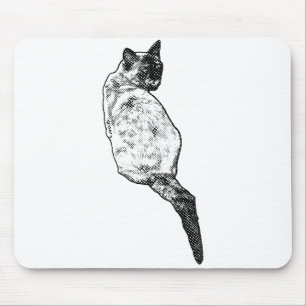 Katze in ruhiger Kontemplation Mousepad