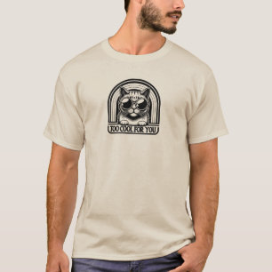 Katze in Sonnenbrille Unisex T-Shirt, zu Cool für T-Shirt