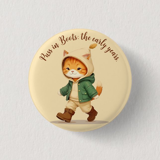 Katze in Stiefeln. Button (Vorderseite)