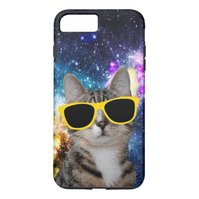 Katze in Weltraum iPhone 7 Plusfall Case-Mate iPhone Hülle (Rückseite)