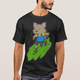 Katze Inline-Skating Rollschuhe Sport T-Shirt