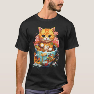 Katze isst Ramen-Nudeln Ich liebe Ramen einfach wi T-Shirt