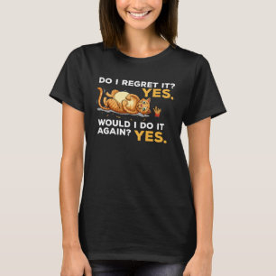 Katze ist zu viel Chips Pommes Wiederverwendung T-Shirt