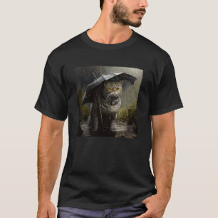 Katze jagt im Regen T-Shirt