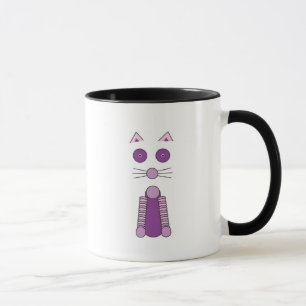 Katze/Kaleidoflower lila u. rosa Tasse
