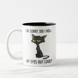 Katze Kätzchen Habe ich meine Augen laut verdreht  Zweifarbige Tasse