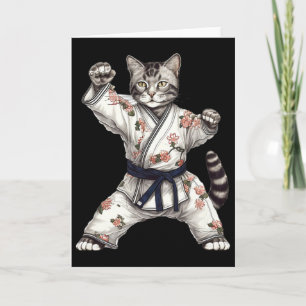 Katze Kätzchen Kitty Karate Taekwondo Kickboxen Karte