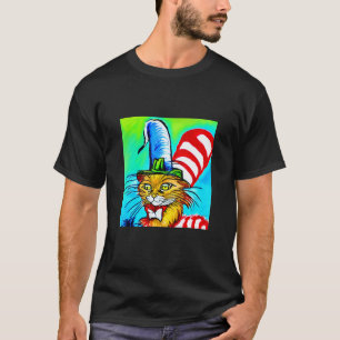 Katze Kätzchen Kitty trägt seltsamen Hut seltsam S T-Shirt