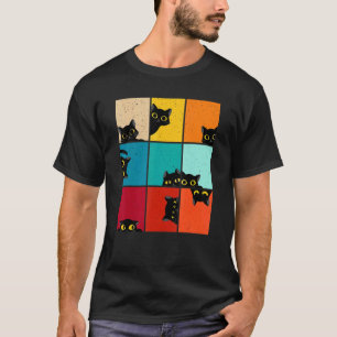 Katze Kätzchen Meme Vintage Retro Sonnenuntergang T-Shirt
