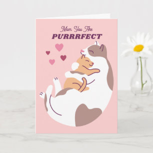 Katze & Kätzchen Muttertagskarte Karte