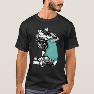 Katze Kätzchen Rauchen Tattoo Ich Liebe Mama T-Shirt