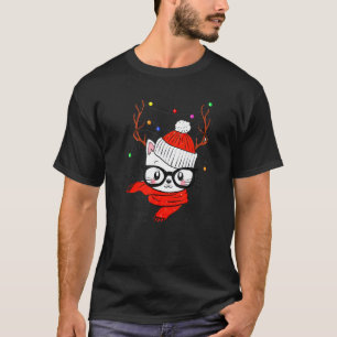 Katze Kätzchen Weihnachtsmann Hut Weihnachten X Ma T-Shirt