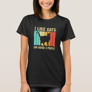 Katze Katze Für Männer Frauen Tier Introvertiert T-Shirt