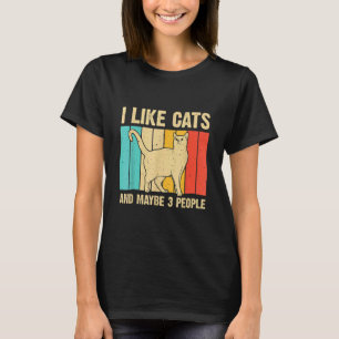 Katze Katze Für Männer Frauen Tier Introvertiert T-Shirt