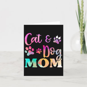 Katze Katze Hund Mama Shirt für Frauen Karte