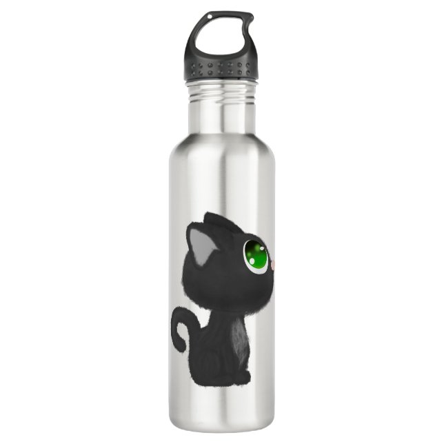 Katze Katze Katze Katze Katze Tiere Hauskatze. Edelstahlflasche (Vorderseite)