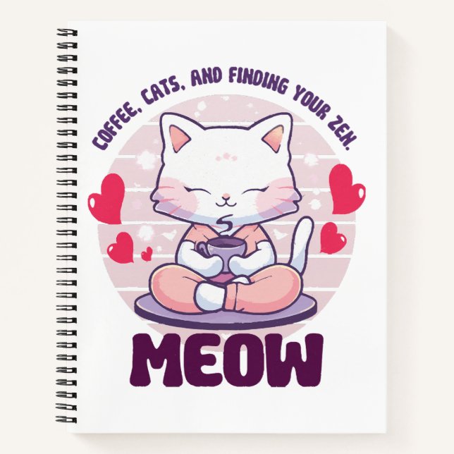 Katze - Kawaii Notizbuch (Vorderseite)
