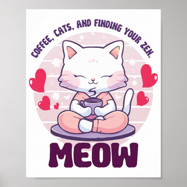 Katze - Kawaii Poster (Vorne)