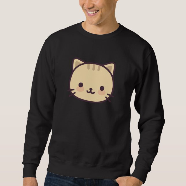 Katze Kawaii Sweatshirt (Vorderseite)
