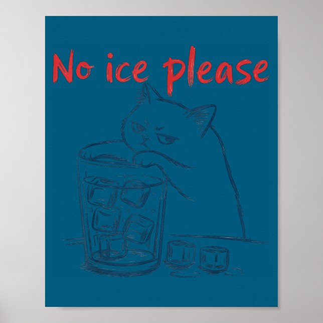 Katze kein Eis bitte  Poster (Vorne)