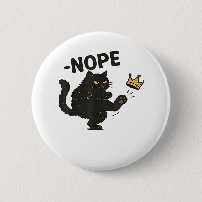 Katze Keine Könige In Amerika  Button (Vorderseite)
