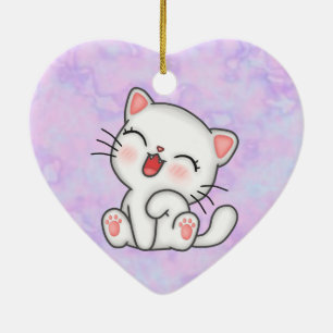 Katze Keramik Ornament