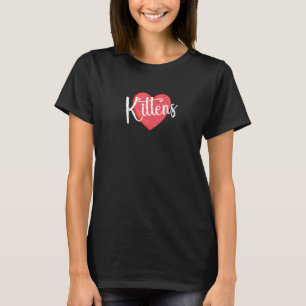 Katze Kitten Adoption Herzförmige Kätzchen T-Shirt
