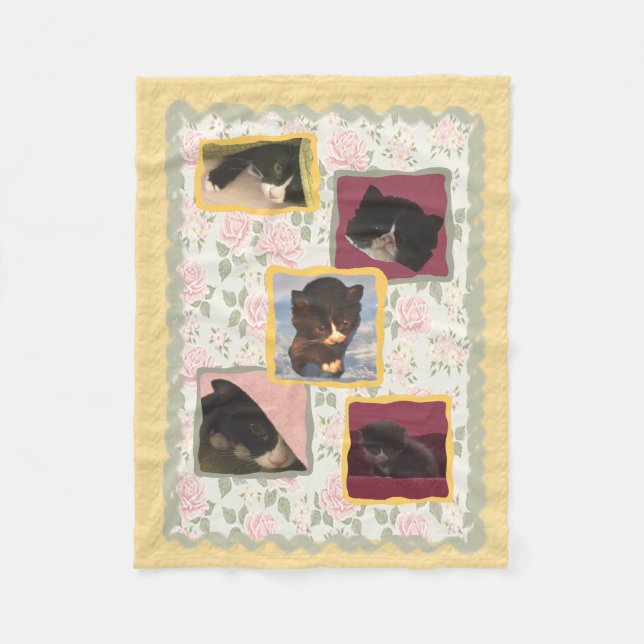 Katze, Kitty-Katzen-Zuhause-Bonbon-Zuhause Fleecedecke (Vorderseite)