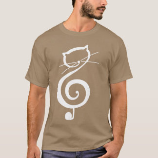 Katze Kittyreble Notenschlüssel Lustige Katzennoti T-Shirt